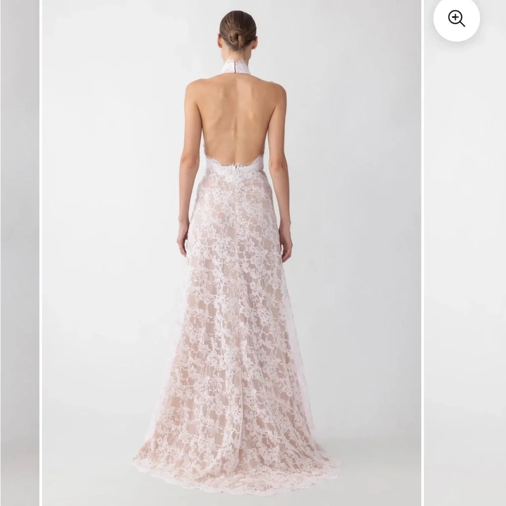 Sau Lee Reese White Lace Halter Dress - Picture 2 of 8